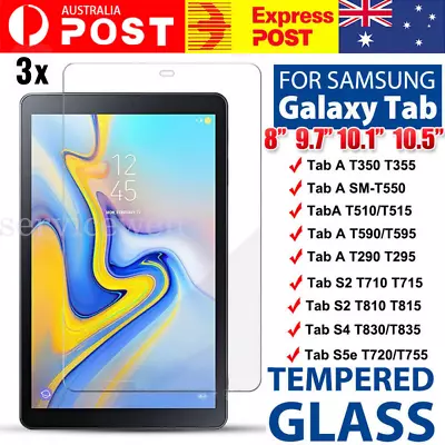 Tempered Glass Screen Protector For Samsung Galaxy Tab A 8.0 10.1 10.5 S5e S4 S3 • $5.52