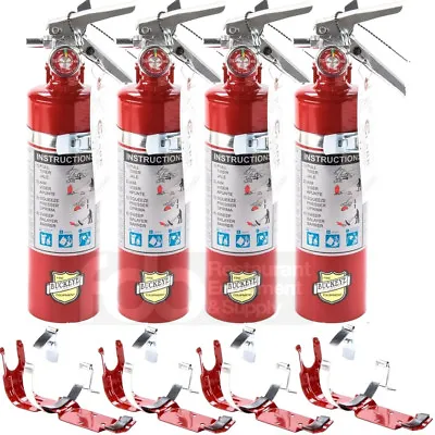 4X 2.5 Lb Fire Extinguisher ABC Dry Chemical Rechargeable DOT Vehicle Bracket UL • $309