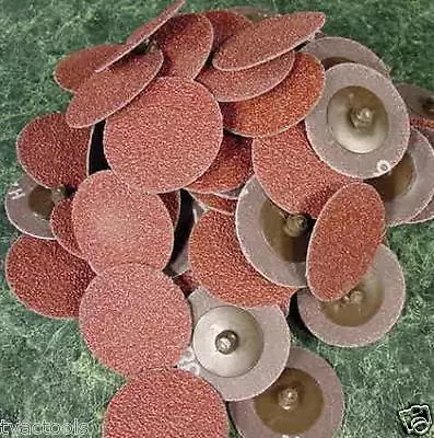 100pc 2   ROLL LOCK SANDING DISC 36 Grit MADE IN USA Heavy Duty Sand Inch • $29.99