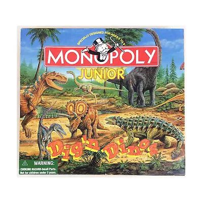 Parker Bros Boardgame Monopoly Junior - Dig 'n Dinos Box Fair • $23