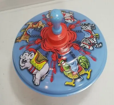 Lena-Spielwaren Gmbh Spinning Top Toy. Metal Merry-go-Round Animals Hums • $9.31