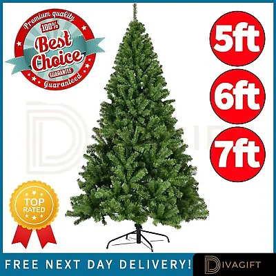 £28.99 • Buy Christmas Tree Green Artificial Xmas Tree 5FT 6FT 7FT 10FT With Metal Stand NEW