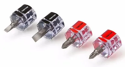 4 Piece Mini Stubby Screwdriver Set-2 Phillips 2 Slotted  TEKTON 26391 • $14.99