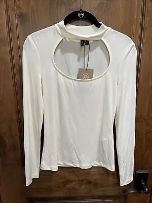 Vero Moda Women's Long Sleeve Cutout Top Ivory Size S NWT • $12