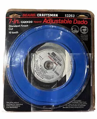 Sears Craftsman 9-3263 Carbide Tipped 7  Adjustable Dado Saw Blade 16 Tooth • $37.99