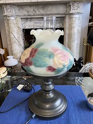 £46 • Buy Vintage Glass Hand Painted Table Lamp