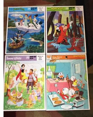 4 Vintage Disney Puzzle's Peter Pan/mickey Mouse/snow White/heuydewey & Louie • $20