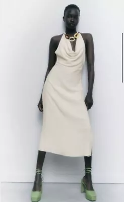 Zara Halter Neckless Dress Size 8 • £20