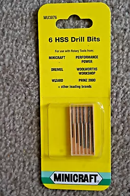 6 Pcs  HSS Mini Drill  Set For Rotary Tools Dremel /MiniCraft/Wizard Etc. • £4.99