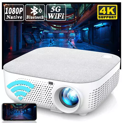 1080P 3D 4K 5G Wifi Video Home Theater LED Projector Cinema HDMI Android 9.0 UK • £99.99