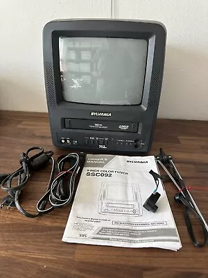 Sylvania 9  SSC092 Portable TV VHS VCR Combo RV Camper Retro Gaming  No Remote • $174.99