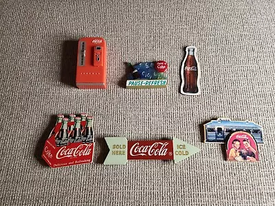 Lot Of 6 Vintage COCA-COLA REFRIGERATOR MAGNETS • $14.99