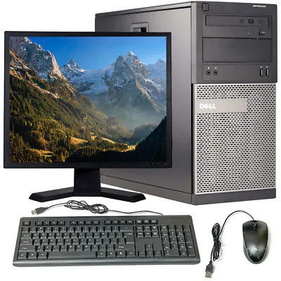 Dell Windows 10 Desktop PC Computer Intel Core I5 8GB RAM 250GB HD 19  LCD Wi-Fi • $124.99