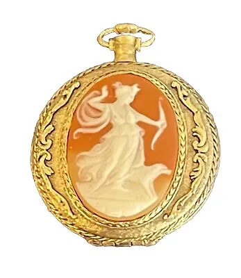 Vtg Max Factor Enchanted Forest Cameo Pocket Watch Compact In Original Box (B2) • $49