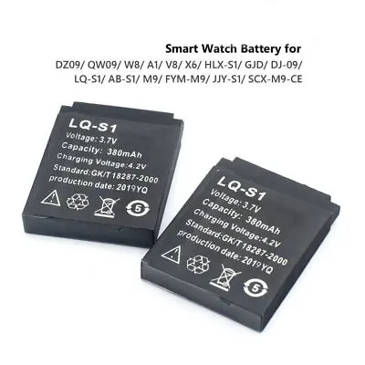  5pcs/Lots 2023 LQ-S1 3.7V 380mAh Rechargeable Battery For Smart Watch DZ09 Q18 • £23.99