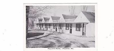 Pollitt's Motel Roadside Mid-century Postcard / Palmyra Missouri Route 24 & 61 • $3