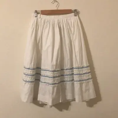 🔥 Bobbie Brooks®  Vintage White Midi Skirt Size 7 • $50