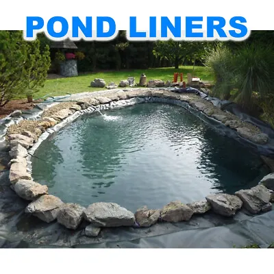 £9.95 • Buy Fish POND LINER Garden Pond Landscaping Pool Plastic Thick Heavy Duty Waterproof