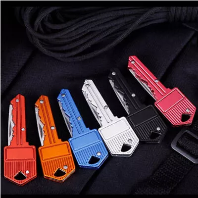 Portable Camping Outdoor Survival Pocket Folding Mini Key Chain Knife Key Shape • $5.60