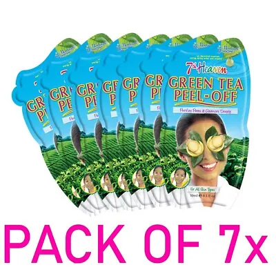£5.90 • Buy 7th Heaven Face Masks Green Tea Peel Off Mask Skin Montagne J. Pack Of 7