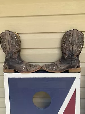 Mens Corral Cowboy Boots Square Toe 9.5 D • $100