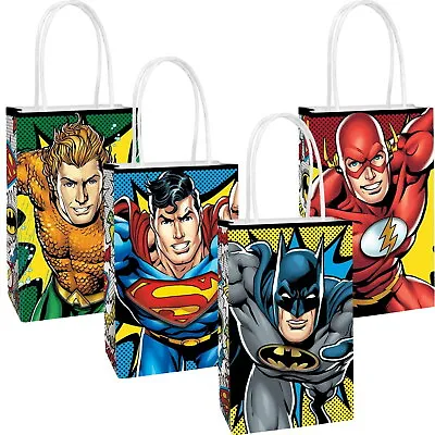 $13.99 • Buy Justice League Birthday Party 8 Create Your Own Paper Lolly Loot Treat Bags
