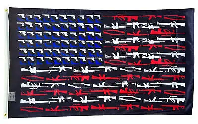 3x5FT Flag American Rifle 2nd Amendment Gun Veterans Banner Trump Guns Patriot • $13.99