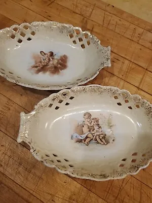 Victoria Austria Pierced W/Cut Edges Dresser Dishes • $69.99