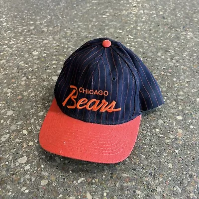 Vintage Chicago Bears Sports Specialties NFL Script Pinstripe Snapback REPAIR • $39.99