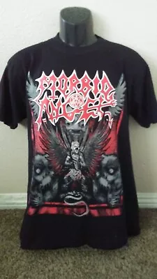 MORBID ANGEL Death Metal Band DOUBLE-SIDED MENS BLACK T-SHIRT - SIZE XL • $12.98