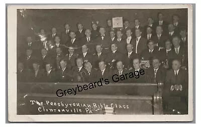 RPPC Presbyterian Bible Class CLINTONVILLE PA Venango County Real Photo Postcard • $11.99