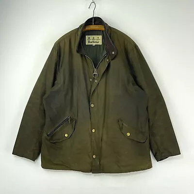 Barbour Prestbury Wax Jacket Mens XXL Green Classic Country Outdoor Rain Coat • $110.66