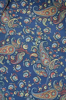 Navy Blue Silk Ascot / Cravat With Paisley Pattern • £9.99