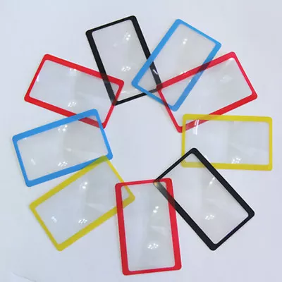 Credit Card Size Magnifier 3x Magnifying Fresnel Lens Pocket Wallet Reading _~~ • $6.98