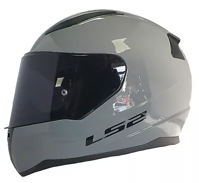 £59.99 • Buy Ls2 Ff353 Rapid Full Face Gray Motorbike Crash Helmet With Dark Visor Nardo Grey