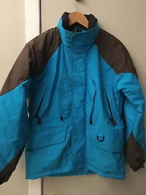 V6532 Rawik TEAL Zip/Snap Hooded Waterproof Poly-fill Jacket Mens L SKI JACKET • $22.39