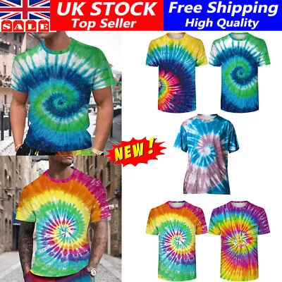 Tie Dye T-Shirt Top Tee Tye Die Music Festival Hipster Indie Retro Unisex-Tshirt • £12.48