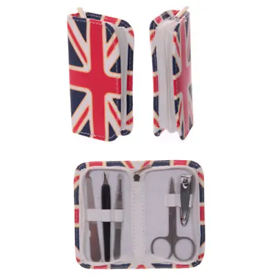 Union Jack Manicure Set Nail File Scissor Clipper & Tweezer Kit Gift Idea 6piece • £4.99
