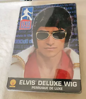 Deluxe Rock And Roll King Elvis Adult Costume Wig With Glasses #51790 • $16