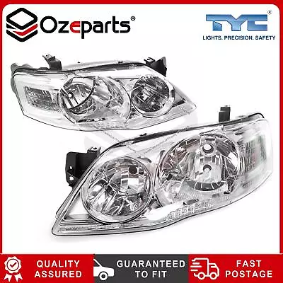 Fits Ford Falcon BF Series 2 & 3 Futura 2006~2011 Pair LH+RH Head Light Chrome • $190.74