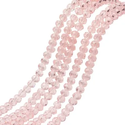 ❤ Faceted Rondelle Crystal ABACUS Glass Beads 3mm~8mm PICK COLOUR Jewellery ❤ • £1.65