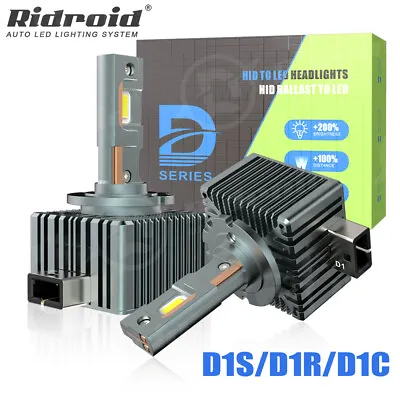 RIDROID LED Headlight Bulb D1S D1R High Low Beam HID Xenon Conversion Kit 8000LM • $39.89