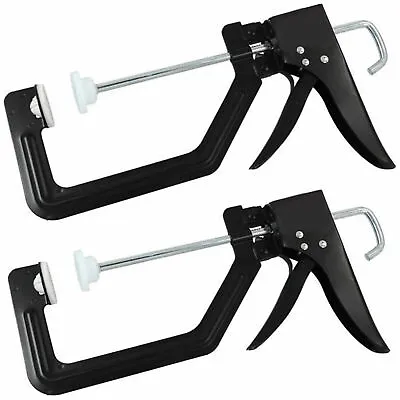 2 X One Handed 6  150Mm Speed Clamp Caprenters Woodwork Hand Clamping Clamps • £12.99