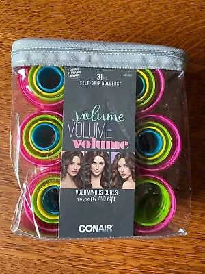 Conair Self Grip Hair Rollers 31 Volume Curlers Self-Grip Assorted Sizes #61110Z • $10