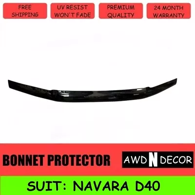 BONNET PROTECTOR TO SUIT NISSAN NAVARA D40 2012-2015 Spanish Built Tinted Guard • $89.99