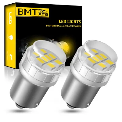 2X White 1156 BA15S LED Reverse Brake Light Bulb 8SMD 6000K 12V Super Bright • $11.76