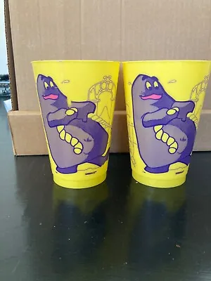 1978 McDonald's Vintage Yellow 16 Oz. Plastic Grimace Cups - 2 Available • $9