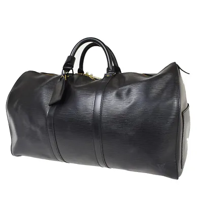 LOUIS VUITTON LV Keepall 50 Travel Hand Bag Epi Leather Black M42962 76SC939 • $828