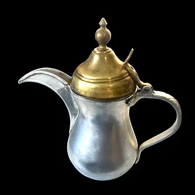 Antique/Vintage Brass Metal Middle Eastern Dallah Coffee Tea Pot Turkish Arabic • $32.99