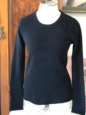 Ladies 100% Cashmere Black Sweater ~ J.Crew ~ Small Or Medium • $16.95